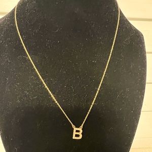 Vasilea Diamond Letter Necklace
